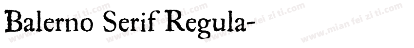 Balerno Serif Regula字体转换